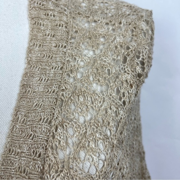 MAURICES Women’s Long Cardigan Open Loose Knit Sweater Sz XS Beige/Tan Color LS - Picture 7 of 13